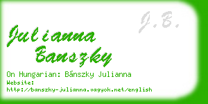 julianna banszky business card
