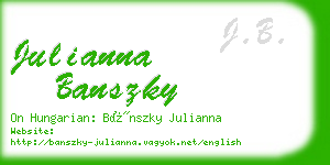 julianna banszky business card